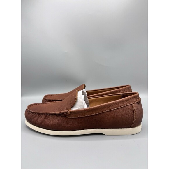 Polo Ralph Lauren Men\'s Merton Leather Venetian Loafers, Tan, Size 9 D main image 6
